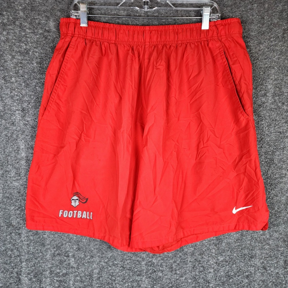 Nike Athletic Shorts‎ Mens 2XL Red Dri-FIT Football Knight Graphic Pockets